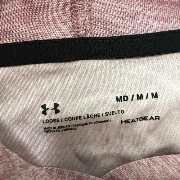 Under Armour Hooded Long Sleeve Top with Black Stripes - Picture 3 of 3